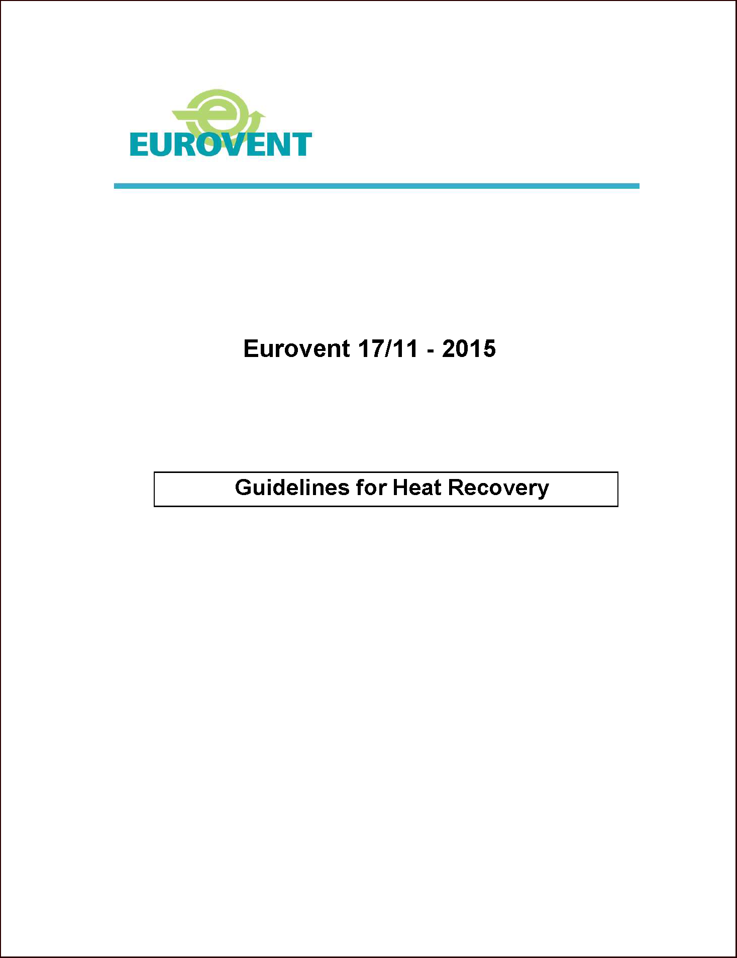 2015 - Guidelines for Heat Recovery