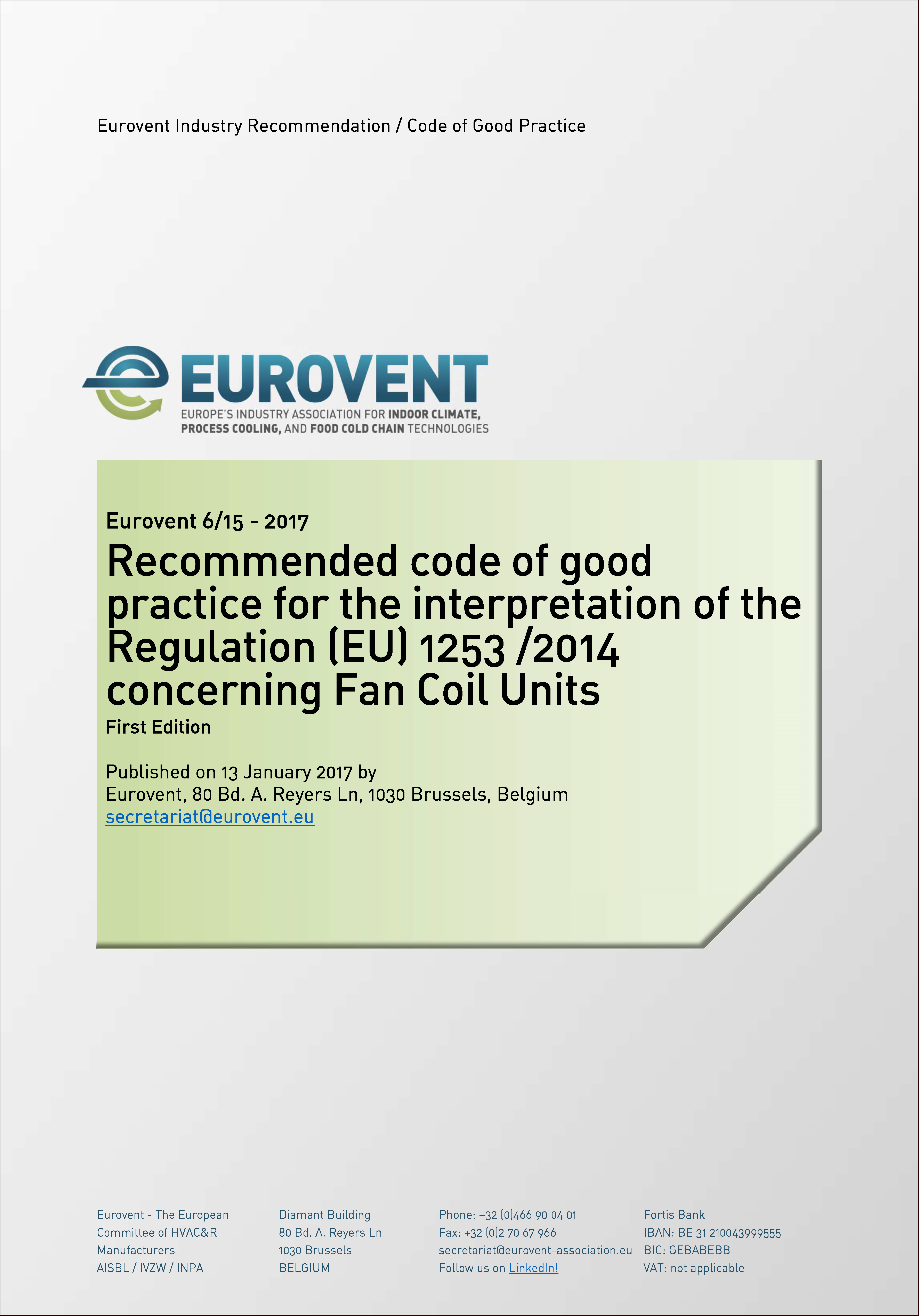 2017 - Interpretation of the EU Regulation 1253-2014 concerning Fan Coil Units