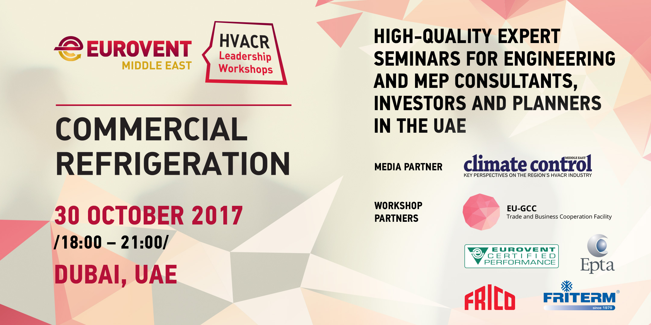 2017 - 'HVACR Leadership Workshops by Eurovent Middle East' - Commercial Refrigerationą