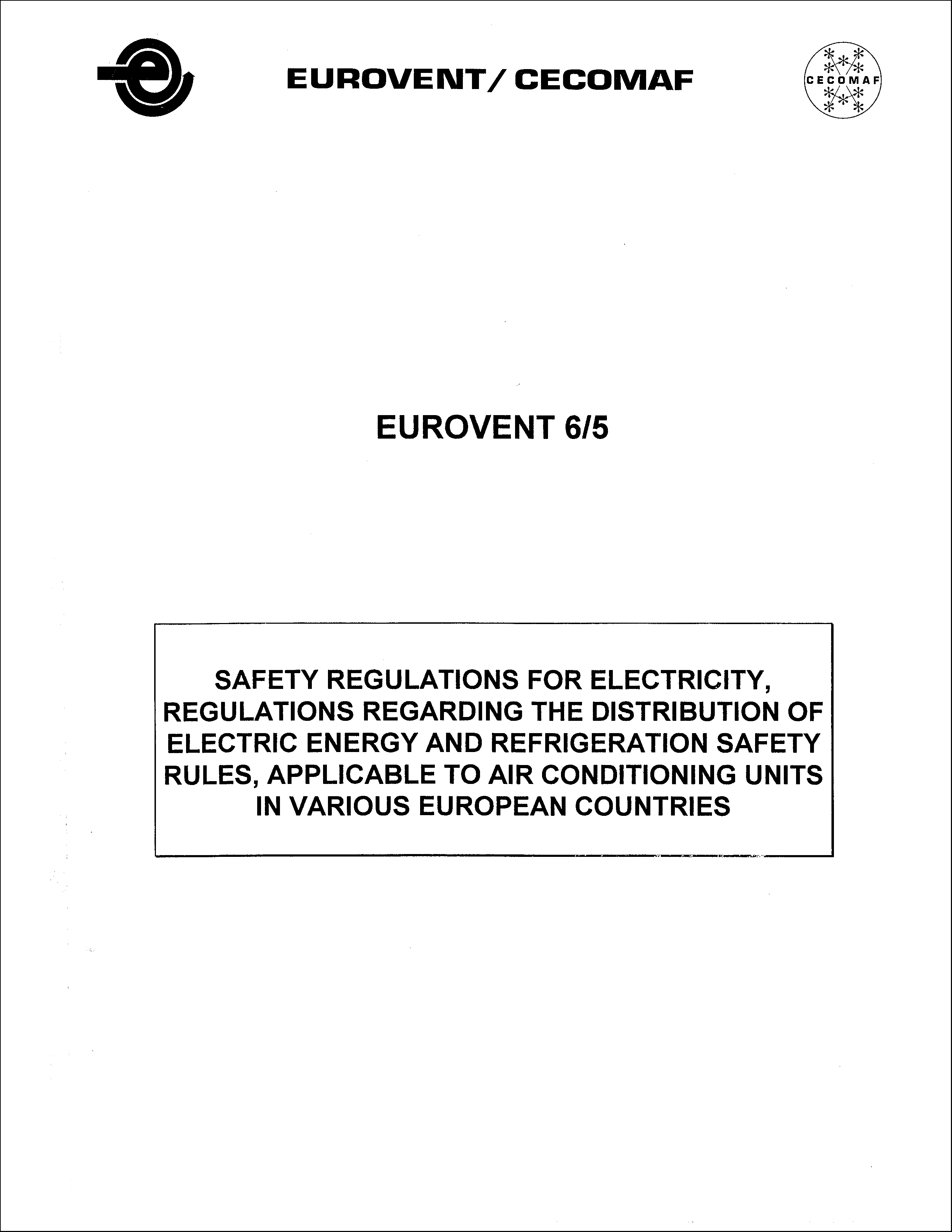 1985 - Safety regulations for electricity