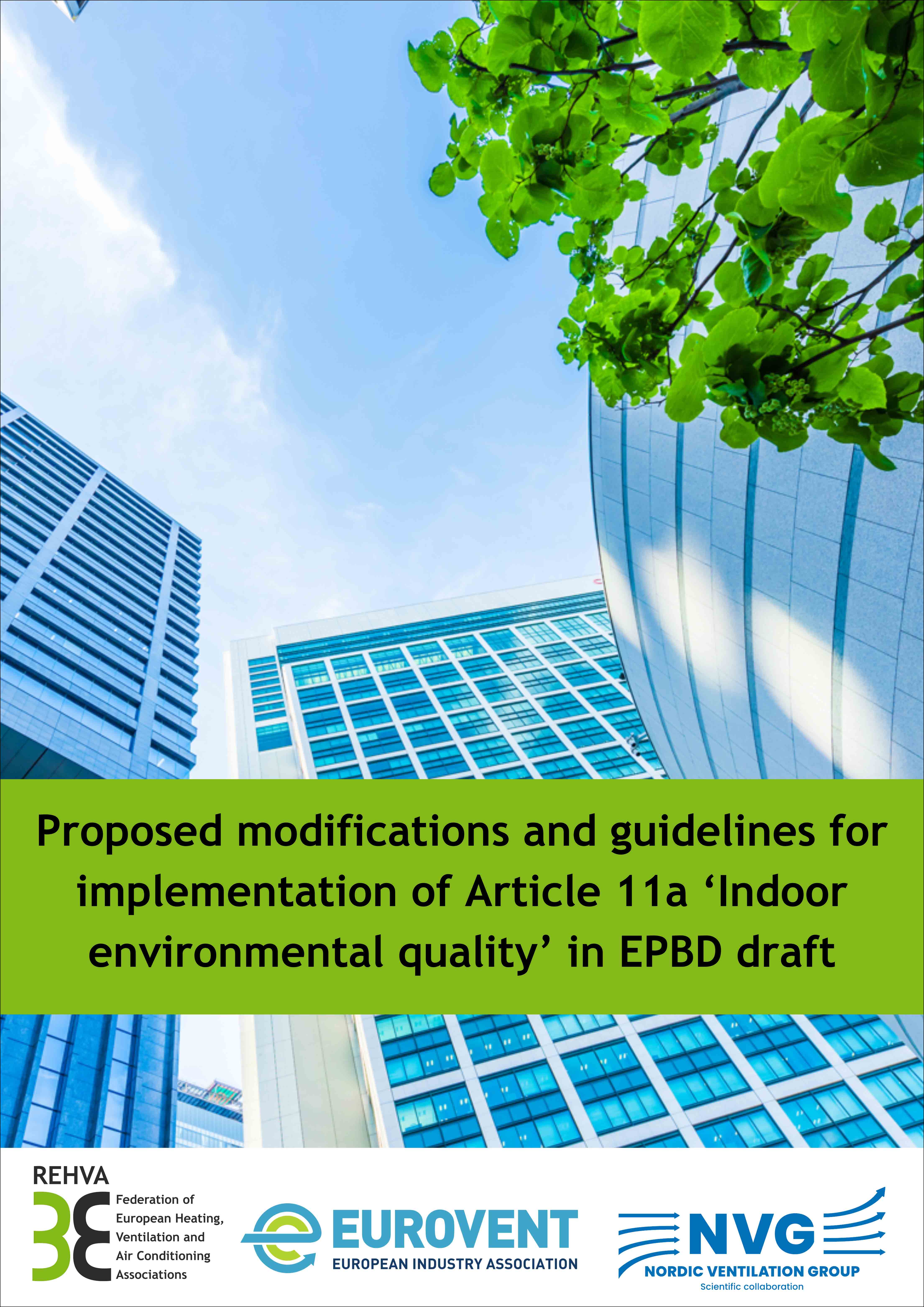 Proposed modifications and guidelines for implementation of Article 11a ‘Indoor environmental quality’ in EPBD draft